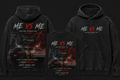 ME VS ME ‘1st Place Mentality’ Vintage Oversized Hoodie – Acid Wash Streetwear with ME VS ME Fight Myself Everyday Graphic Tee
